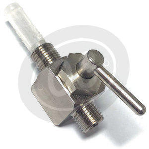 Rubinetto benzina M10x1 uscita bassa ottone