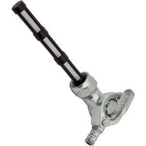 Rubinetto benzina M16x1 uscita laterale 8mm destro acciaio