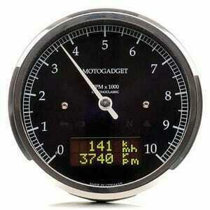 Strumento elettronico multifunzione Motogadget ChronoClassic Tacho 10K Dark ghiera lucido
