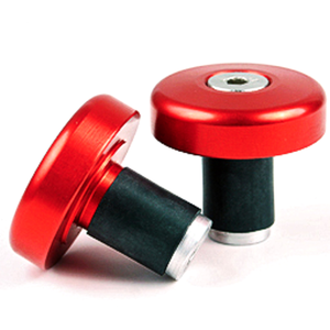 Coppia contrappesi antivibranti LSL cilindrici piatti 14mm rosso candy