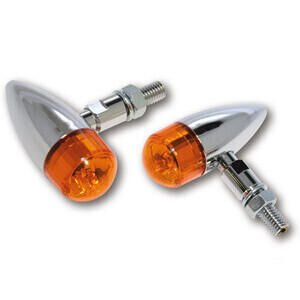 Coppia frecce alogene Bullet mini cromo