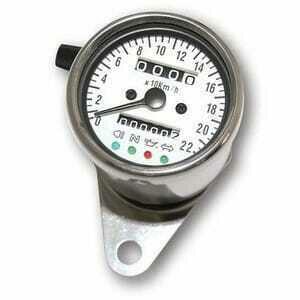 Contachilometri meccanico Classic K=1.4 con spie corpo cromo fondo bianco