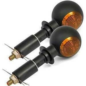 Coppia frecce alogene bar-end Bull nero opaco