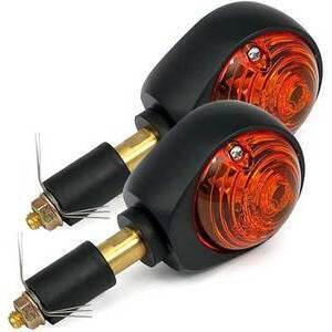 Coppia frecce alogene bar-end Speed nero opaco