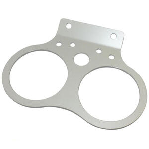 Piastra supporto strumentazione per Moto Guzzi 80-80mm fori spie grigio