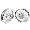 Ruota a raggi per Moto Guzzi Serie Grossa 18''x2.15 - 18''x2.50 spalla alta CNC kit completo