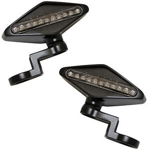 Coppia frecce led Highsider Mirror nero opaco