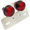Fanalino posteriore alogeno Round Dual con portatarga