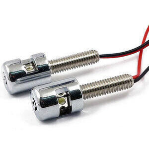 Coppia luci targa led MCS cromo