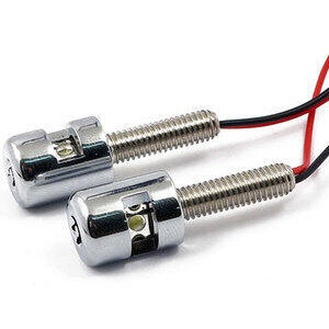 Coppia luci targa led MCS cromo