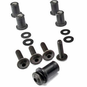 Dado elastico carenature M5x16mm kit 5pz acciaio nero