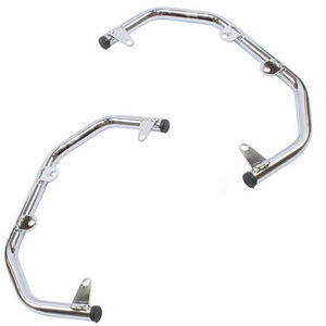 Paramotore per Moto Guzzi Serie Grossa Teste Quadre cromo coppia