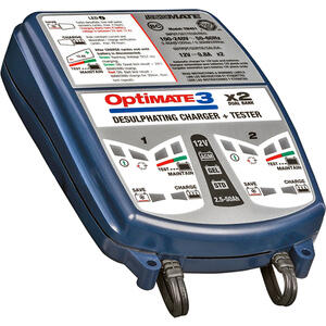 Chargeur de batterie Tecmate Optimate3 2 x 12V-0.8Ah