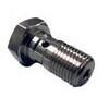Bullone forato M10x1.25 singolo testa piatta acciaio grigio
