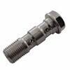 Bullone forato M10x1 doppio testa piatta acciaio grigio