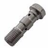 Bullone forato M10x1.25 doppio testa piatta acciaio grigio