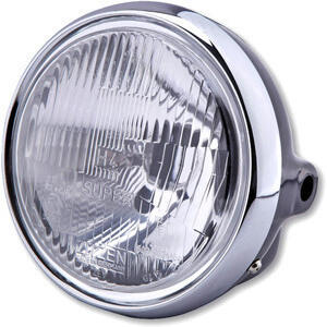 Faro anteriore 6'' Honda CB 400 N Replica originale alogeno nero ghiera cromo
