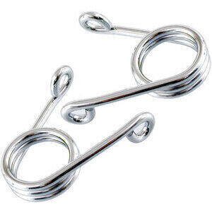 Seat spring scissor 6mm chrome pair