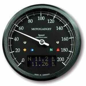 Strumento elettronico multifunzione Motogadget ChronoClassic Speedo 200Km/h Dark