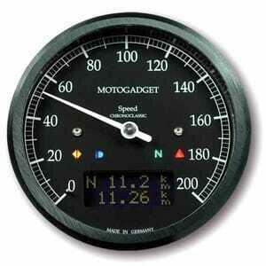 Strumento elettronico multifunzione Motogadget ChronoClassic Speedo 200Km/h Dark