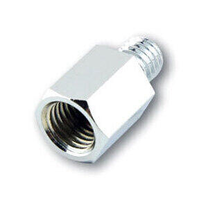 Adattatore specchietto maschio sinistro M8 - femmina destro M8 cromo