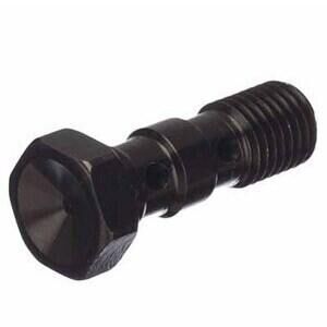 Bullone forato M10x1 doppio testa svasata alluminio nero