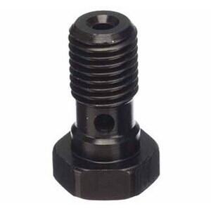 Bullone forato M10x1 singolo testa piatta acciaio nero