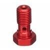 Bullone forato M10x1.25 singolo testa piatta alluminio rosso