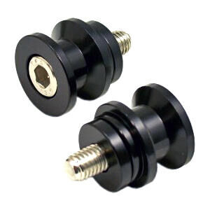 Supporto cavalletto posteriore M6 JMP nero coppia