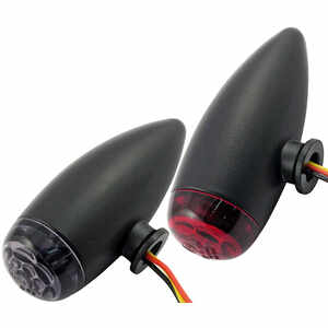Led tail light Bullet micro black