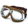 Maschera moto Bandit Classic marrone lenti trasparente