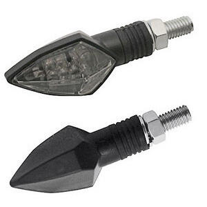 Coppia frecce led Street nero opaco fumè