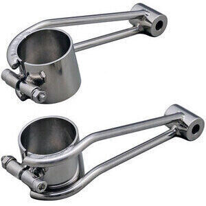Supporto faro laterale Daytona cromo coppia