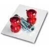 Supporto cavalletto posteriore M10 Zieger rosso coppia
