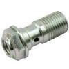 Bullone forato M10x1 singolo acciaio grigio con alloggio spurgo