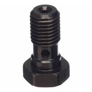 Bullone forato M10x1.25 singolo testa piatta acciaio nero