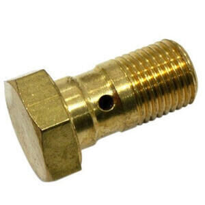 Bullone forato M10x1.25 singolo testa piatta acciaio oro