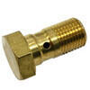 Bullone forato M10x1.25 singolo testa piatta acciaio oro