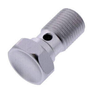 Bullone forato M10x1.25 singolo testa svasata alluminio grigio