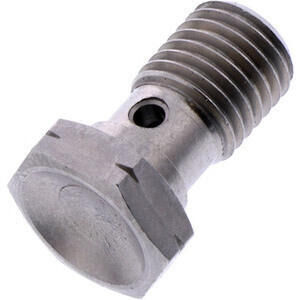 Tornillo banjo M10x1.25 simple cabeza abocinada inox gris