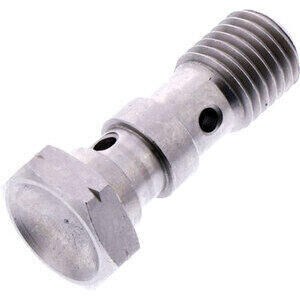 Banjo bolt M10x1 double flared head stainless grey