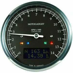Strumento elettronico multifunzione Motogadget ChronoClassic Tacho 14K Dark ghiera lucida