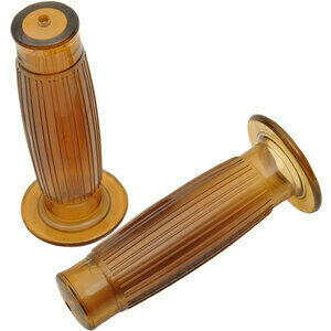 Coppia manopole Old Style 22mm marrone traslucido