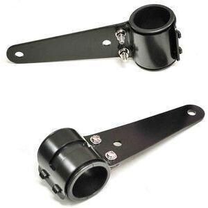 Headlight bracket side mounting Vintage black pair
