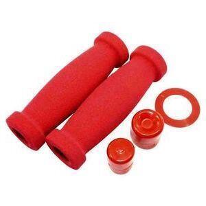 Coppia manopole Soft forate 22mm rosso
