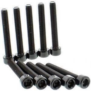 Set bulloni M6x1 40mm alluminio nero 10pz