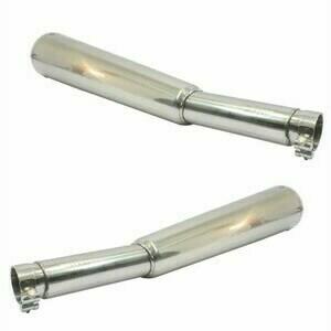 Coppia finali di scarico per Moto Guzzi V 11 Mistral conico lucido