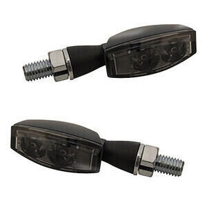Coppia frecce led Highsider Blaze nero opaco con fanalino posteriore fumè