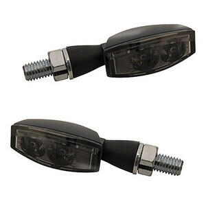 Coppia frecce led Highsider Blaze nero opaco con fanalino posteriore fumè