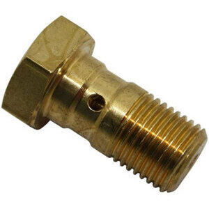 Bullone forato M10x1 singolo testa piatta acciaio oro